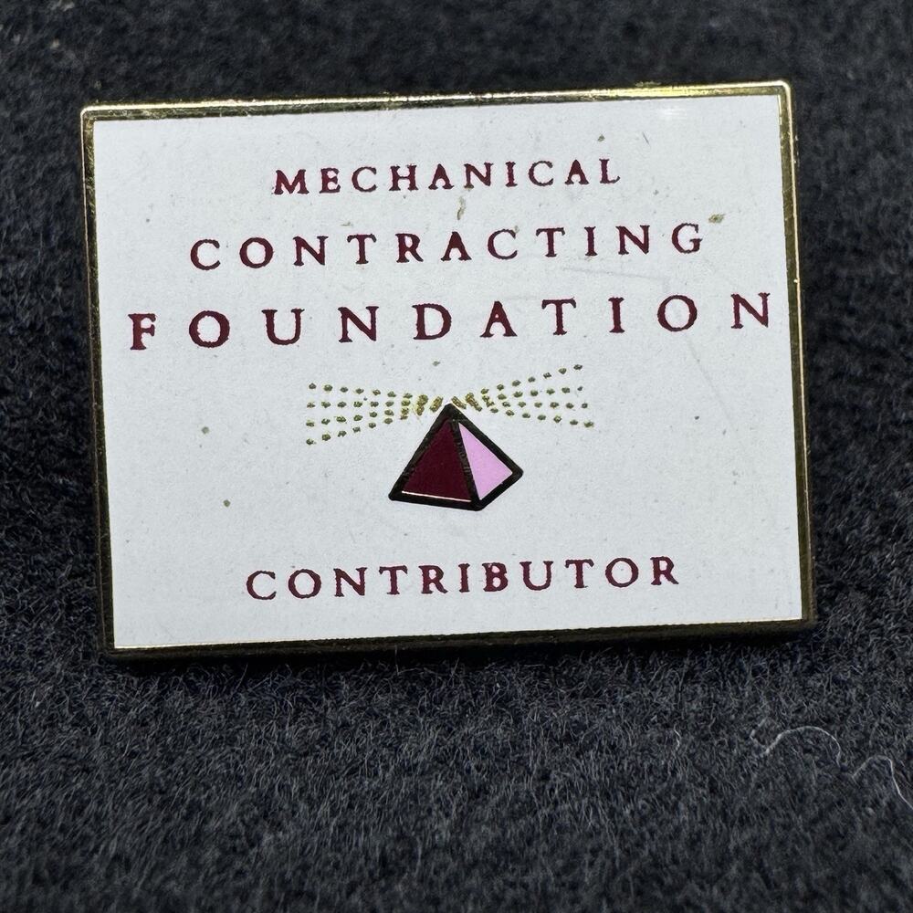 Mechanical Contracting Foundation Contributor Lapel Pin Pin Back